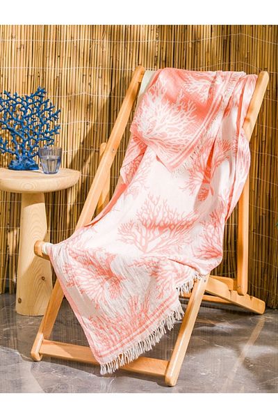 LC Waikiki LCW HOME منشفة شاطئ مقاس 90x165 سم - مطبوعة