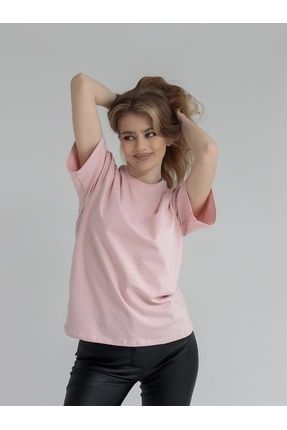 Eldemir Unisex Pembe Bisiklet Yaka Pamuk Oversize Boyfriend T shirt Fiyat Yorumlar Trendyol