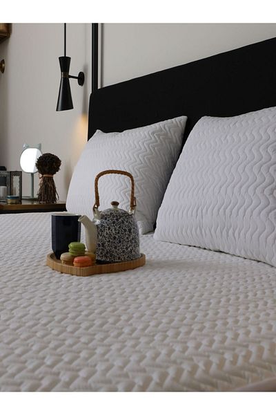 Elif ADA Cotton Quilted Single Mattress Protector Mattress - Liquid Proof, 90x200 cm
