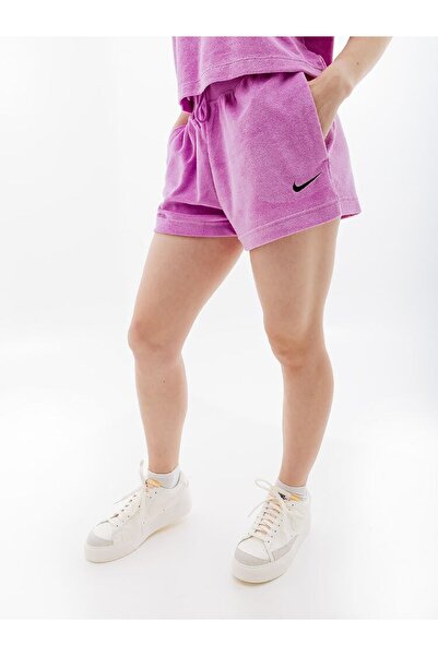 Nike NSW WOMENS TERRY SHORT - FJ4899-532-HERO