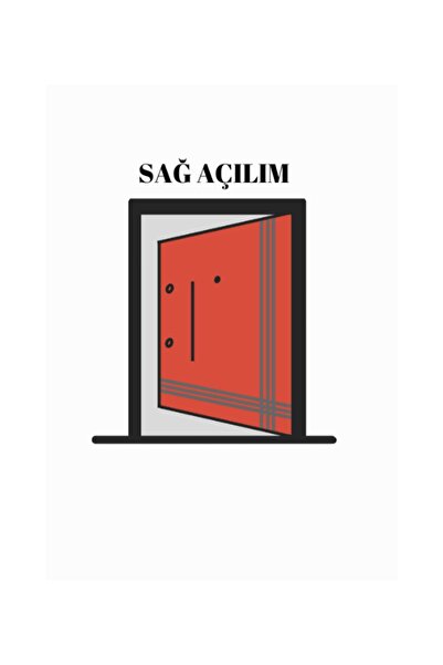 BY DORA DİZAYN Çelik Kapı Basarkol Bravo Model Sağ açılım kapı için