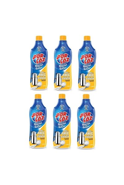 Porçöz Ekstra Güçlü Pas Ve Kireç Çözücü Önleyici 6 Adet X 1000 Ml