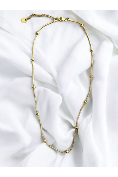 Born Blow قلادة من الفولاذ الذهبي، قلادة من الفولاذ، 316 لتر