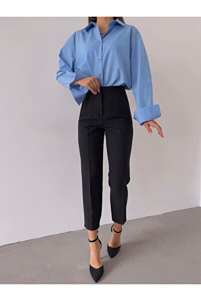 Jose Clothing Дамски панталони с висока талия и детайли от пиле