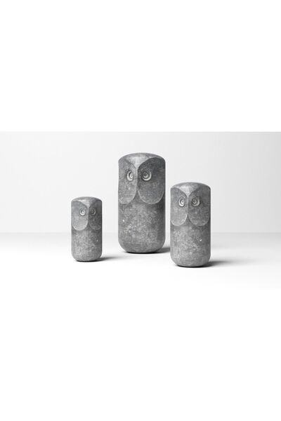 IKEA 3'lü Baykuş,tonad Dekoratif Aksesuar, Gri
