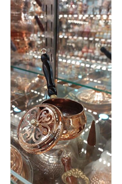 Bakır Center Bakır Tütsülük Bakır Buhurdanlık Lazer Kesimli Gezdirme Buhardan...