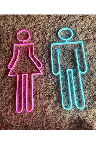 neonworlds Neon Led Wc Tabelası Dekoratif Duvar Aydınlatması Neon Duvar Yazıs...
