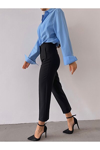 Jose Clothing Дамски панталони с висока талия и детайли от пиле