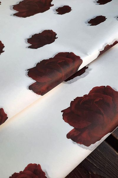 Emtory Home Lux Claret Red Rose Plush Paper - Gift Package - 10 Pieces - 50x7