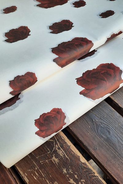 Emtory Home Lux Claret Red Rose Plush Paper - Gift Package - 10 Pieces - 50x7