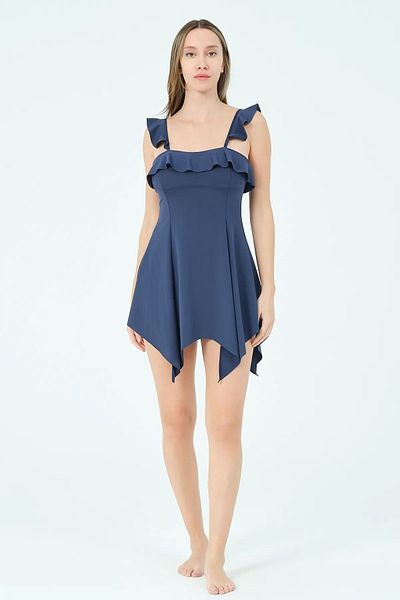 TESMAY Hizli Kürürüz Swimsuit - With Firdir Detail and Skirt