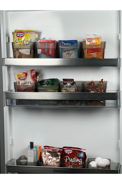 Homesea 10-Piece Smoked Refrigerator with Lid - Multi-Purpose Organizer 0.95ml