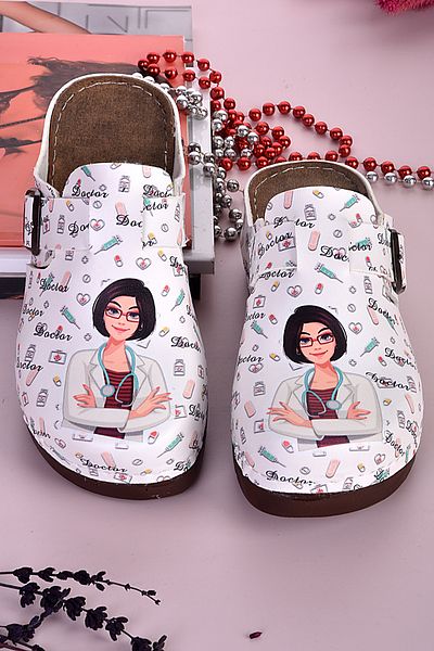 azizsahinshoes 3018 Papuci anatomici cu model de asistentă