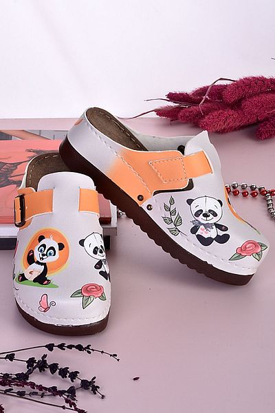 azizsahinshoes 3001 Μοντέλο Ανατομικές Παντόφλες με χαριτωμένο Panda