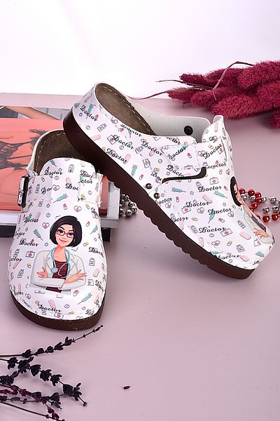 azizsahinshoes 3018 Papuci anatomici cu model de asistentă