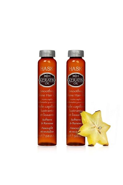 HASK Keratin Protein Straightening Hair Care Oil 18 ml 2 Pack 18 ml