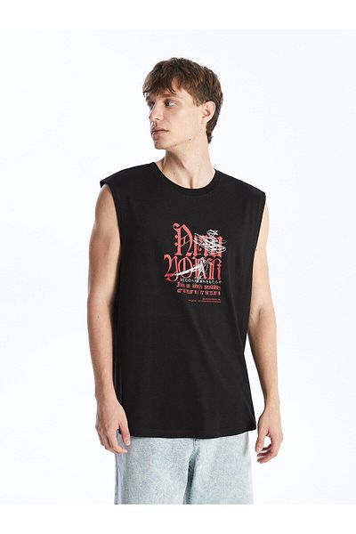 LC Waikiki XSIDE Men's Sleeveless T-Shirt - Crew Neck, Printed
