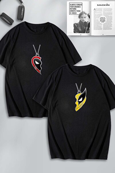 macklin Deadpool i Wolverine Štampano Unisex Oversize kroj T-shirt - Kombinac...