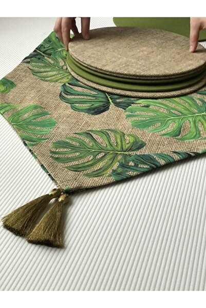 Livessa Design Alergăre cu model cu talpă verde Camel