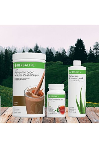 Herbalife Ekonomik Set / Çikolata Shake 550 Gr. - Aloe 473 Ml.. - Klasik Çay ...