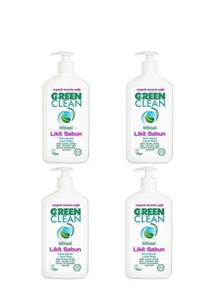 Green Clean صابون سائل بزيت البرتقال العضوي 500 مل، مجموعة من 4 قطع