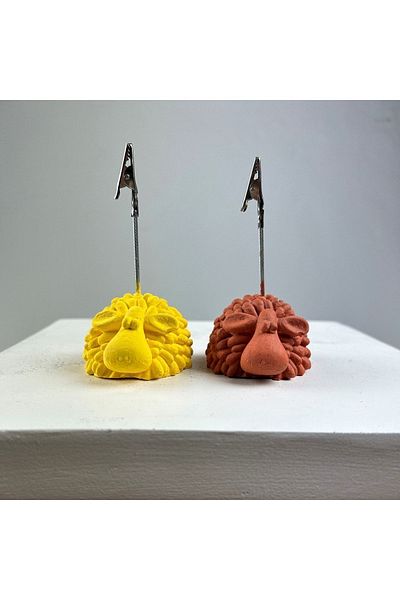 oasis decoration Lamb Note Holder Set of 2 (yellow - Terracota)