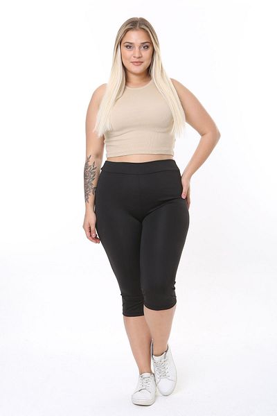 ESPİNA Jambiere Capri scurte elastice, cu talie înaltă, de mărime mare (Băiat 73 CM) pentru femei