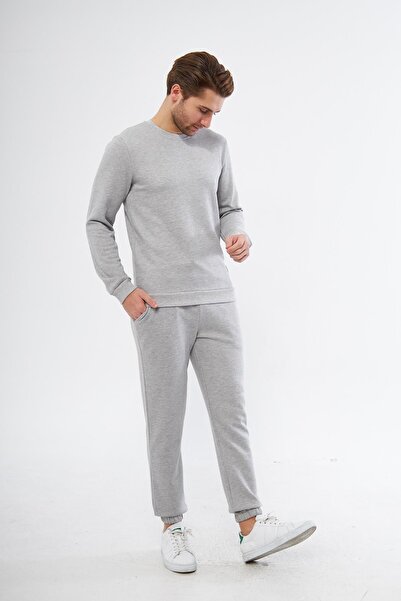 ESPİNA Чоловічий діагональний 3-нитковий бавовняний спортивний костюм без шардонів