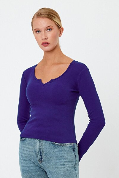 ESPİNA Μακρυμάνικη μπλούζα με τετράγωνο γιακά