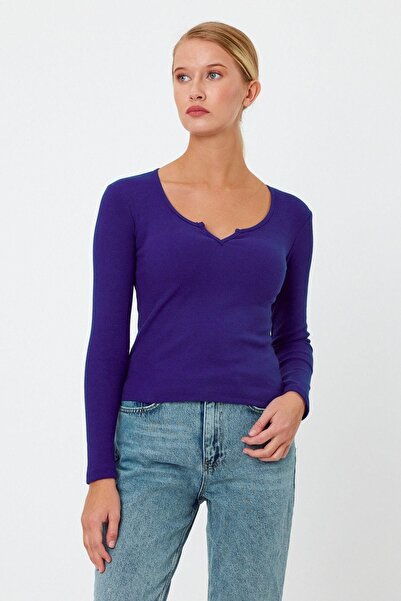 ESPİNA Μακρυμάνικη μπλούζα με τετράγωνο γιακά