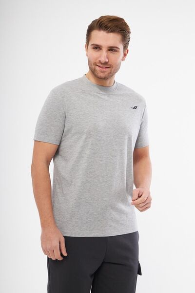 ESPİNA Ανδρικό μπλουζάκι με τυπωμένο βαμβακερό λογότυπο με λαιμόκοψη