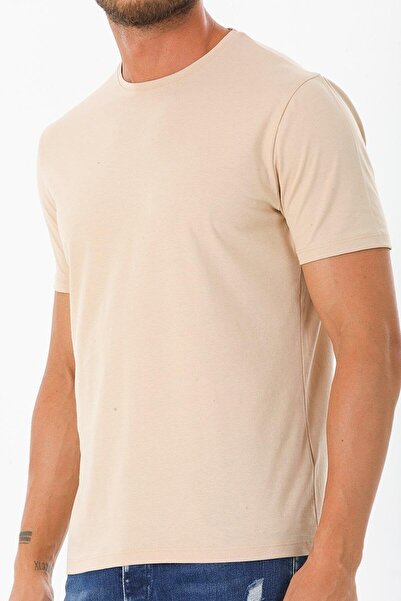 ESPİNA Ανδρικό μπλουζάκι με κανονική εφαρμογή με λαιμόκοψη