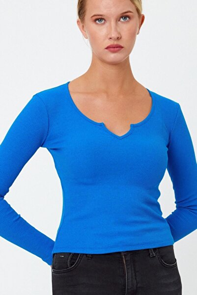 ESPİNA Μακρυμάνικη μπλούζα με τετράγωνο γιακά