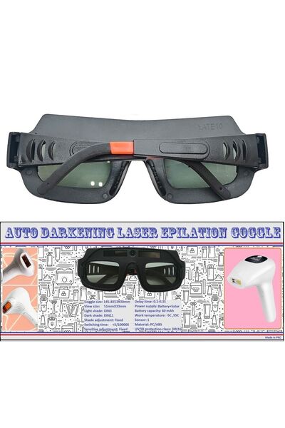 YATE10 Auto Darkening Laser Hair Removal Goggles (Special Production Transparent Glass)
