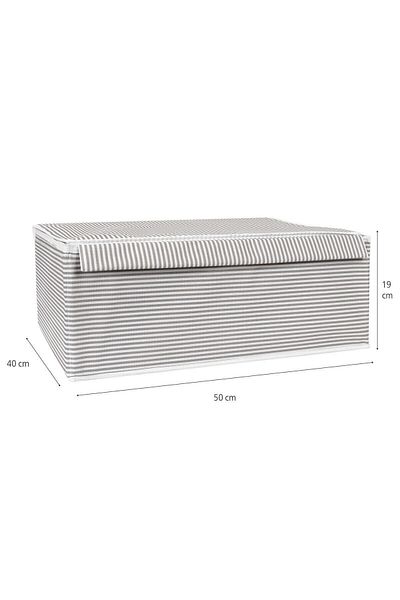 ALAS Std 3-Piece Gray Striped Base Box - 50X40X19 cm Classic