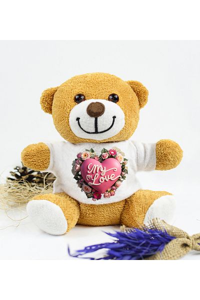 Princess Bear 25 cm Plush Bear - "My Love" T-Shirt