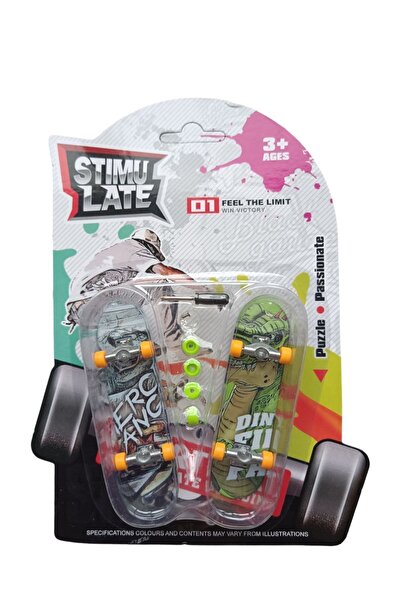 Nostalji Kutusu İkili Mini Parmak Kaykay 2 Li Oyuncak Kay Kay Deck Fingerboard Ollie