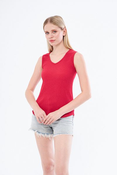 Moda Işık Γυναικεία φούξια μπλούζα με παραθύρους
