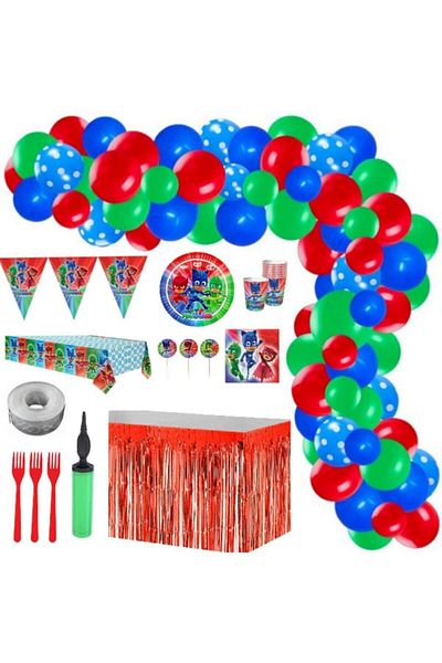 mercantoptan Pijamaskeliler 8 Person Birthday Party Set