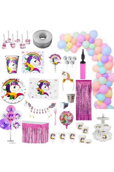Fixman Unicorn 8 Person Ultra Luxury Ready Birthday Party Set