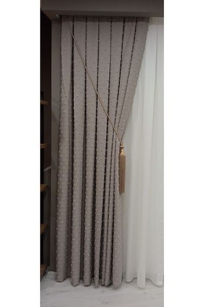 Vinaldi Rüyaper Linen Background Curtain Frequent Pleat Does Not Want Ironing Beige Single Wing