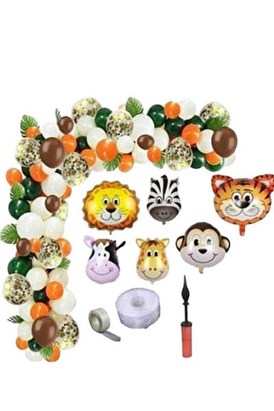 CAVAŞ sun hat Balloon Safari Themed Birthday Set