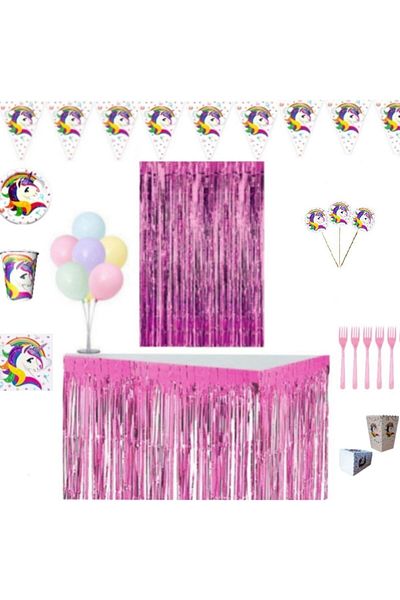 UNICORN Birthday Party Set Maxi for 8 People