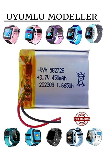 TWOX Akıllı Çocuk Saat Batarya - Pil 3.7v 450mah 582728