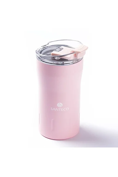 Tantitoni 024-01-pink Double Layer Stainless Steel Thermos Cup 350ml