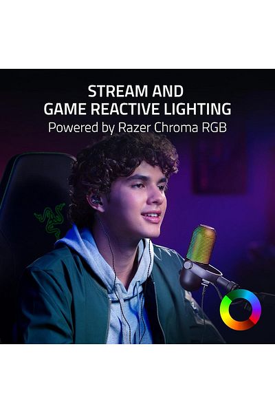RAZER Seiren V3 Chroma RGB USB Microphone with Tap-to-Mute - Black