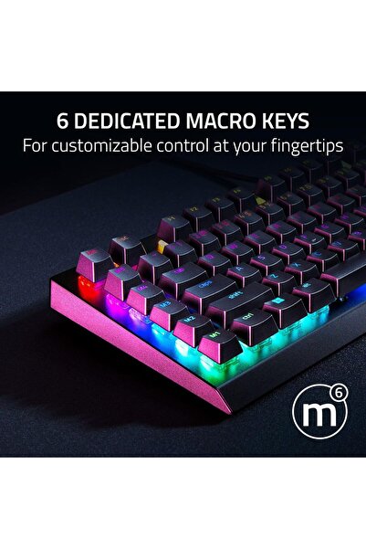 RAZER لوحة مفاتيح الألعاب الميكانيكية BlackWidow V4 X - Green Switch RGB - أسود