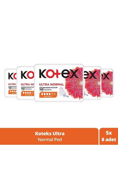 Kotex Ultra Normal Pad 8 Pieces X 5
