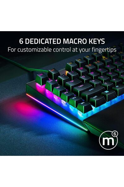 RAZER BlackWidow V4 - Yellow Switch RGB Mechanical Gaming Keyboard -  Black