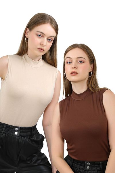 JustMORE Set de 2 body fără mâneci pentru femei